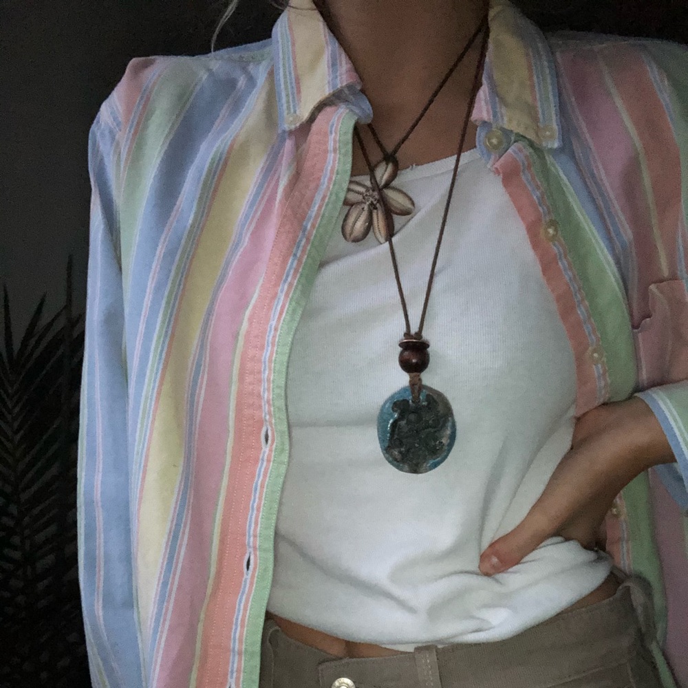 Vintage Pastel Button Up